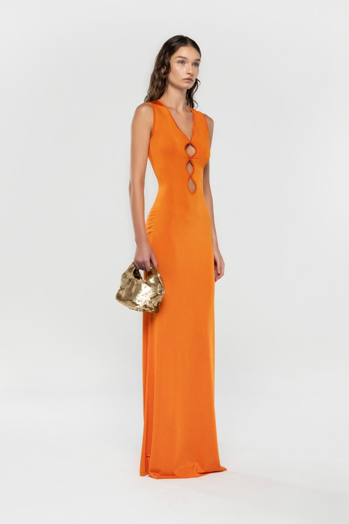 ORANGE MAXI DRESS